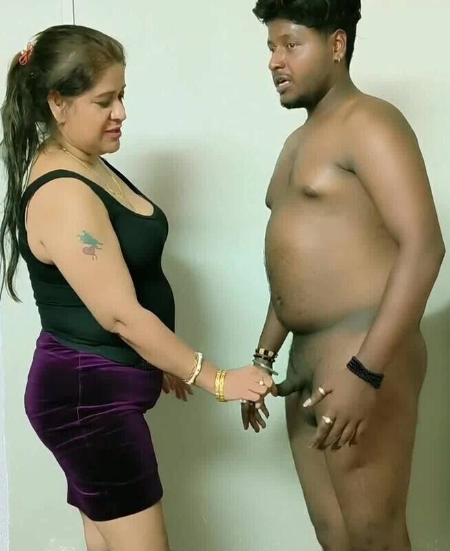 Horny booby yoga instructor aunty seducing young guy and getting fucked